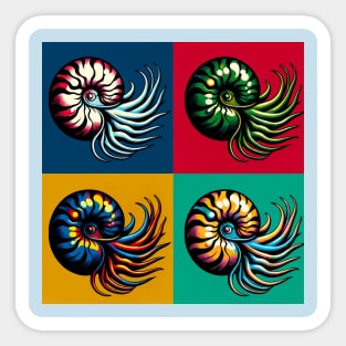 Pop Nautili Sponge Art - Cool Underwater Sticker